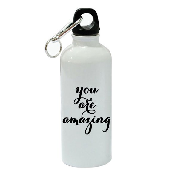 You Are Amazing White Aluminum Sports 20 oz Water Bottle