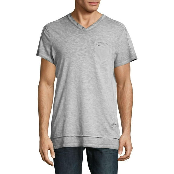 Buffalo David Bitton Men's Kiyo Henley T-Shirt Small, Ardent Combo