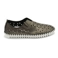 thumbnail image 4 of Eric Michael Women's Inez Leather Slip-On Flat Comfort Shoes, Pewter Metallic,6 M US, 4 of 7