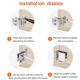 thumbnail image 5 of 4pcs Glass Door Hinge Glass Door Clamp Hinge Cabinet Glass Door Hinge Shower Glass Door Clamp, 5 of 5