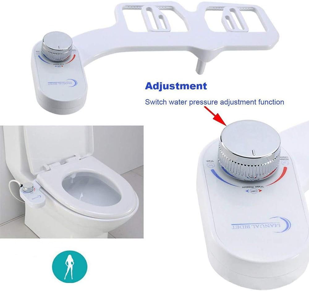 TekDeals Bidet Fresh Water Dual Spray Kit Non Electric Toilet Seat Attachment Cold Wash