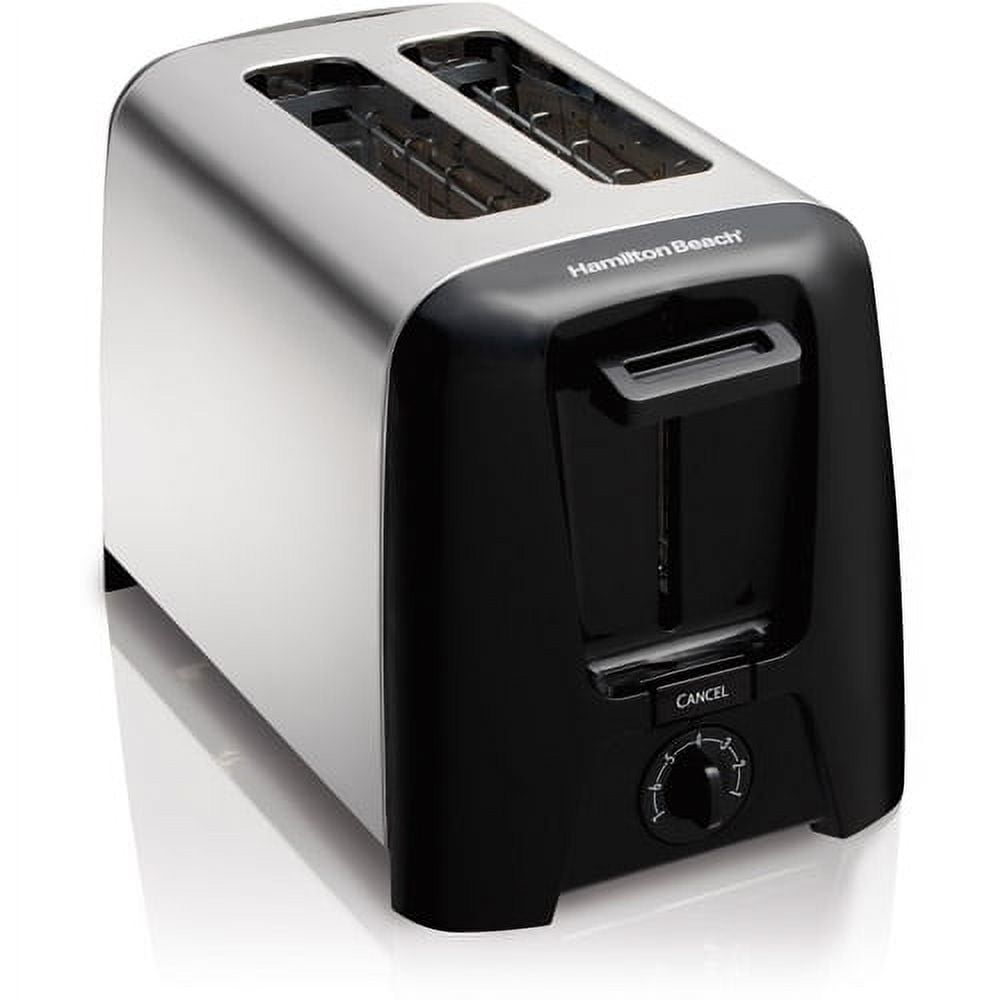 Hamilton Beach 2 Slice Toaster, Extra-Wide Slots, Metal, 22614R