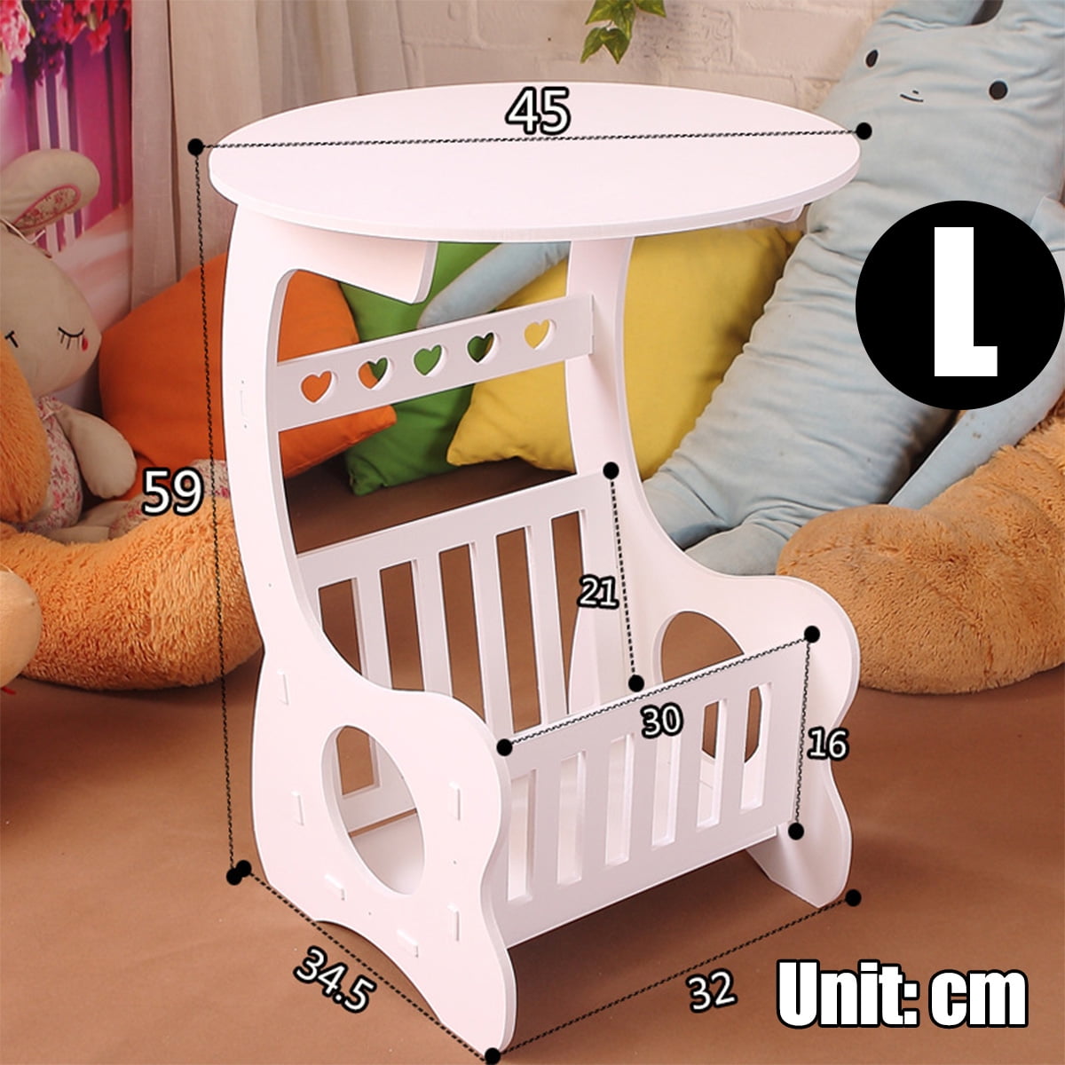 Round Side Table End Table Tea Coffee Lamp Telephone Stand Modern Home Furniture