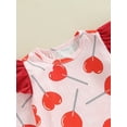 thumbnail image 5 of hirigin Toddler Girls Clothes, Long Sleeve Round Neck Heart Print Romper Tops Bell-Bottoms Pants Casual Outfits, 5 of 9