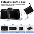 thumbnail image 6 of GYNKY Travel Duffle Bag 24" Foldable Weekender Bags Men Women, 60L Carry on Waterproof Overnight Bag Gym Bag with Shoes Compartment Trolley Sleeve, Large Packable Tote Duffel Bag for Sports Plane, 6 of 10