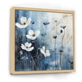thumbnail image 2 of Designart "Blue And White Wildflower Fields" Wildflowers Floater Framed Canvas Wall Art, 2 of 5