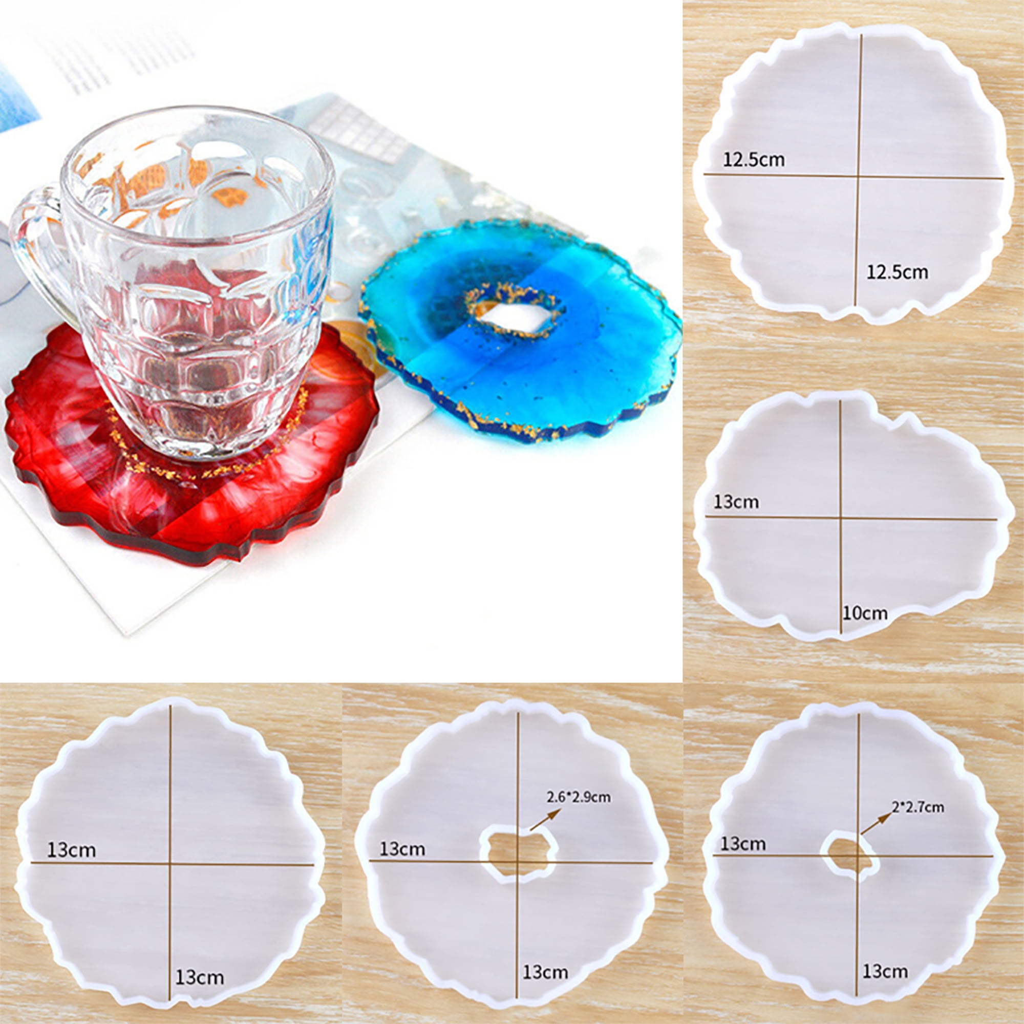 Silicone Agate Coaster Pad Casting Mold Resin Making Epoxy Mould Craft DIY Tool~ 