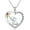 February, variant on Elephant Necklace for Women Sterling Silver Birthstone Heart Necklace Cute Animal Jewelry Gift for Women Mom Wife Daughter