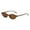 D, variant on Trendy Black Oval Sunglasses with Gradient Brown Lens - Suitable for Women and Men