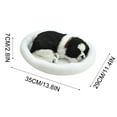 thumbnail image 3 of Realistic Sleeping Dog Toy, Breathing Pet Simulation Toy, Soft Fluffy Kids Plush Doll with Cloth Mat, Washable Battery Operated Interactive Gift for Children Ages 3 and Up, 3 of 5