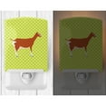 thumbnail image 2 of Caroline's Treasures BB7707CNL Toggenburger Goat Green Ceramic Night Light, 6x4x3", multicolor, 2 of 2