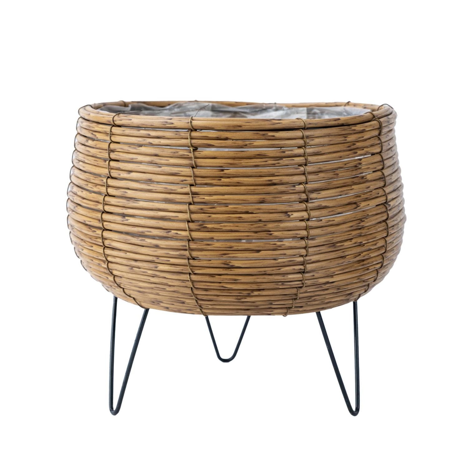 Hometrends 11 INCH WOVEN FOOTED PLANTER