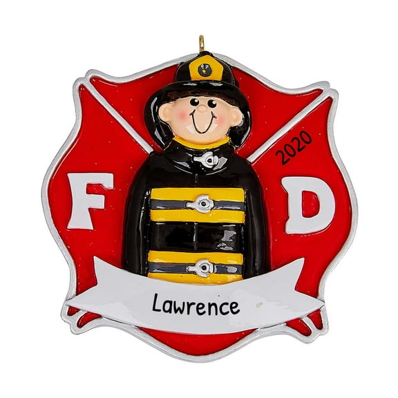 Personalized Firefighter Ornament 2024 Firefighter Badge Ornament -Ornaments by Elves