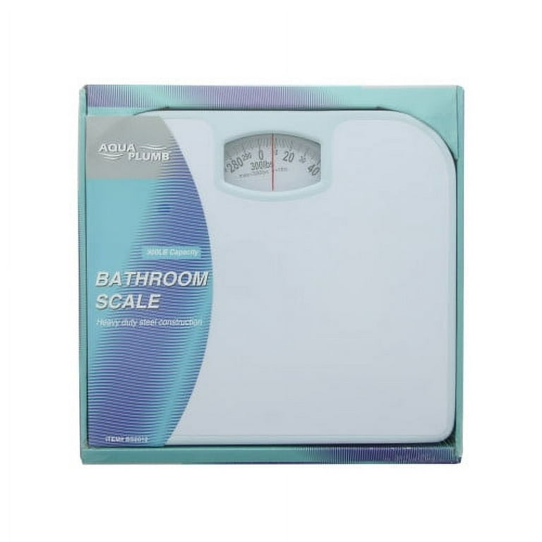 AquaPlumb BS2012 Heavy-Duty Steel Analog Bathroom Scale, 300 lb
