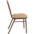 thumbnail image 3 of NPS 9200 Series Premium Vinyl Upholstered Stack Chair, French Beige Seat, Mocha Frame, 3 of 5