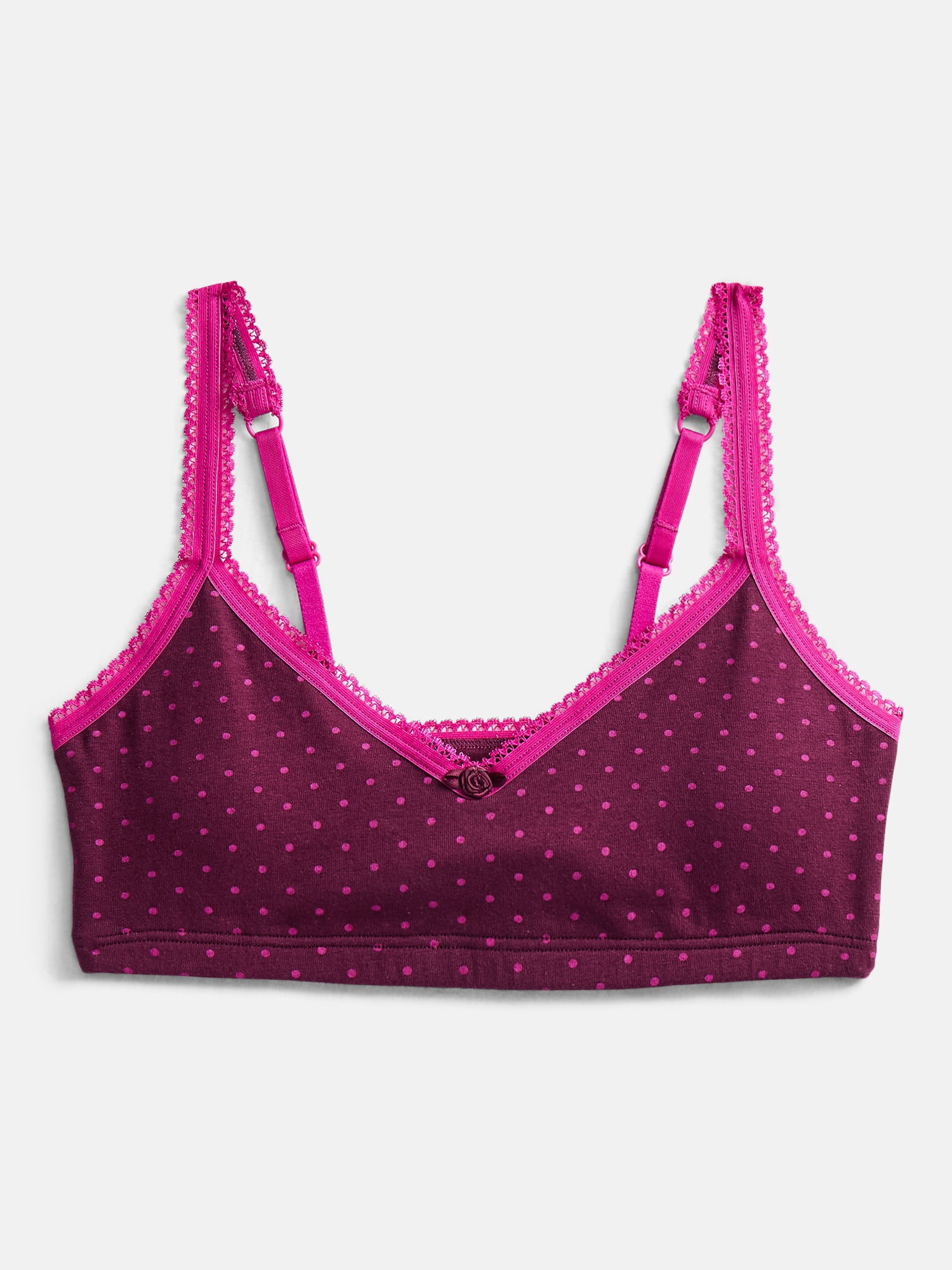 Weekend Academy Girls 2Pk Cotton Triangle Bralette, Sizes XS to XXL