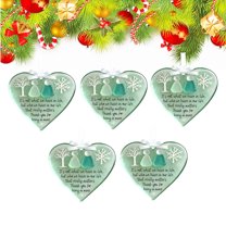 2025 Heart-Shaped Sea Glass Friendship Decor,Timeless Friendship Heart Keepsake,Friendship Heart Ornament for Christmas Tree Hanging Ornaments, Sea Glass Art for Best Friends