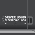 thumbnail image 3 of 2 Pack - Driver Using Electronic Vinyl Decal Electronic Logging Device Sticker E-Log Electronic Driver Logs Decal for Commercial Semi Truck & Bus Drivers - Many Colors & Sizes (11" x 3", White), 3 of 8