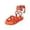 Z2-Orange-f, variant on Uobin Rope Flat Sandals for Women Strappy Open Toe Thong Sandals Adjustable Ankle Strap Summer Beach Casual Flip Flops