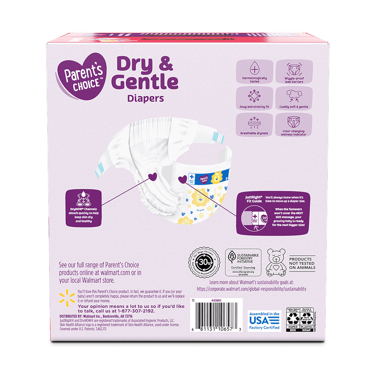 Parent's Choice Dry and Gentle Breathable and Wetness Indicator