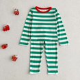 thumbnail image 3 of Conjuntos de Pijamas de Navidad para niños, ropa de dormir para bebés, niños y niñas, Pijamas de Navidad a rayas para niños pequeños, ropa de dormir de 0 a 6 años, nuevo, Otoño e Invierno, 3 of 4