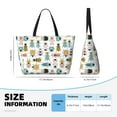 thumbnail image 2 of Yiaed Colorful Insects Print Large Capacity Beach Travel Bag - Waterproof Zipper Vacation Tote for Sandproof Storage, and Camping, 2 of 5