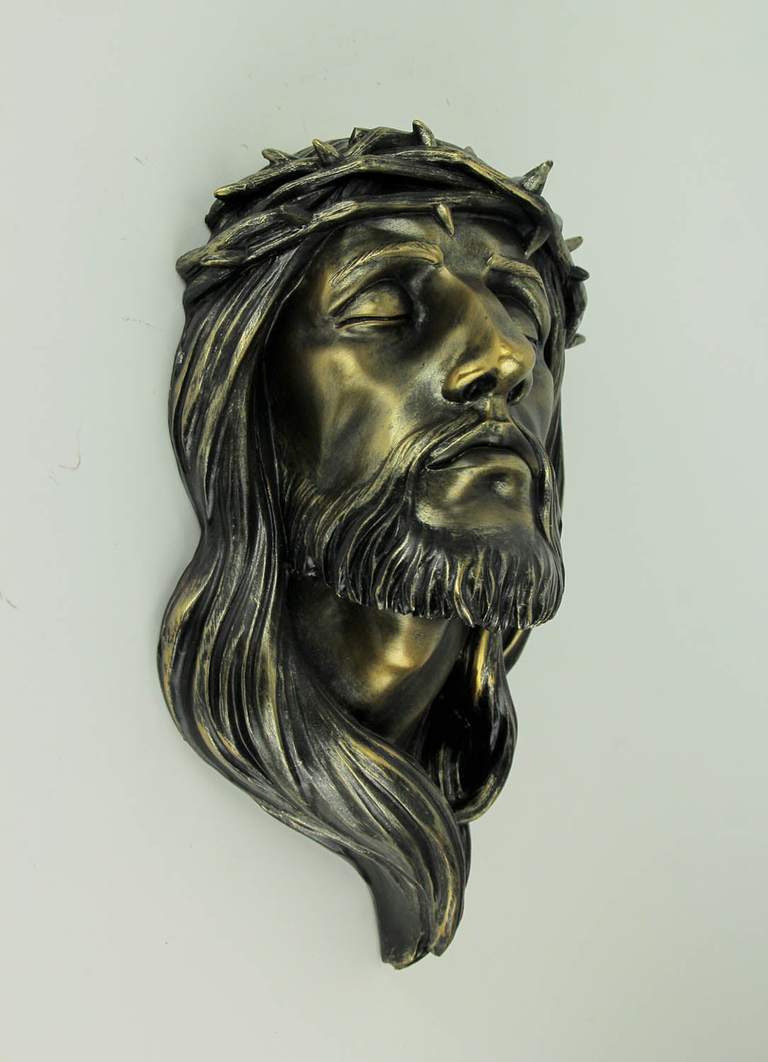 Jesus with Thorns Wall Metal Art with Rustic Copper Finish Hanging 