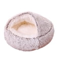 thumbnail image 3 of Camas cálidas para gatos en invierno Cama para perros pequeños Cama para mascotas Lavable Cálida Suave Cálida para invierno Nido cueva para gatitos Re Café claro de 50 cm., 3 of 8