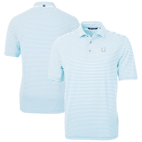Men's Cutter & Buck  Powder Blue Indianapolis Colts Virtue Eco Pique Stripe Recycled Big & Tall Polo