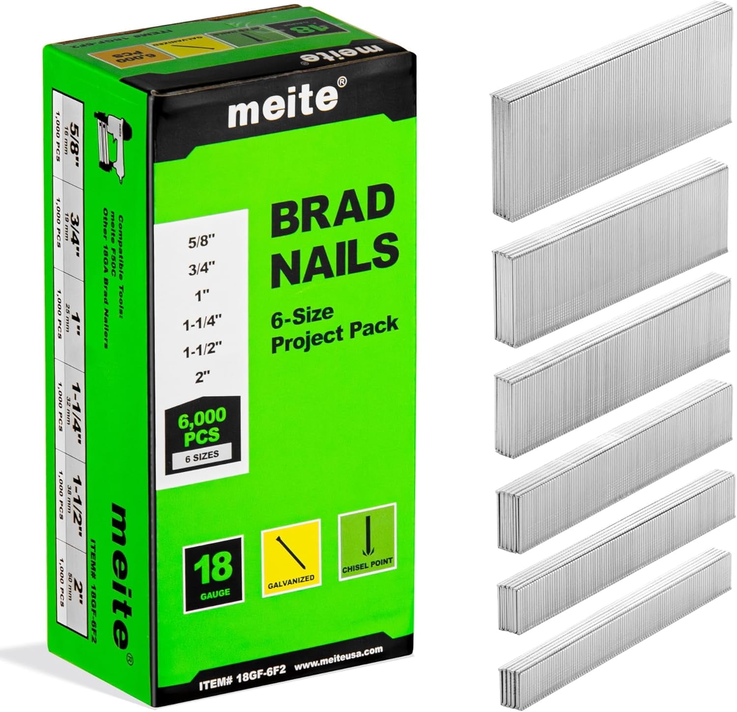 B&C Eagle BFN-2G 2-Inch X 25 Degree Galvanized Angle Finish Nails (3,500 Per Box) By B&C Eagle