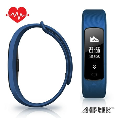 AGPtek Fitness Tracker Smart Wristband with Blood Pressure Heart Rate Monitor IP68 Waterproof Pedometer Sleep