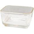 thumbnail image 1 of Glass Paper Clip Holder Desk Organizer with 1 Set Paper Clips Dispenser, 1 of 4