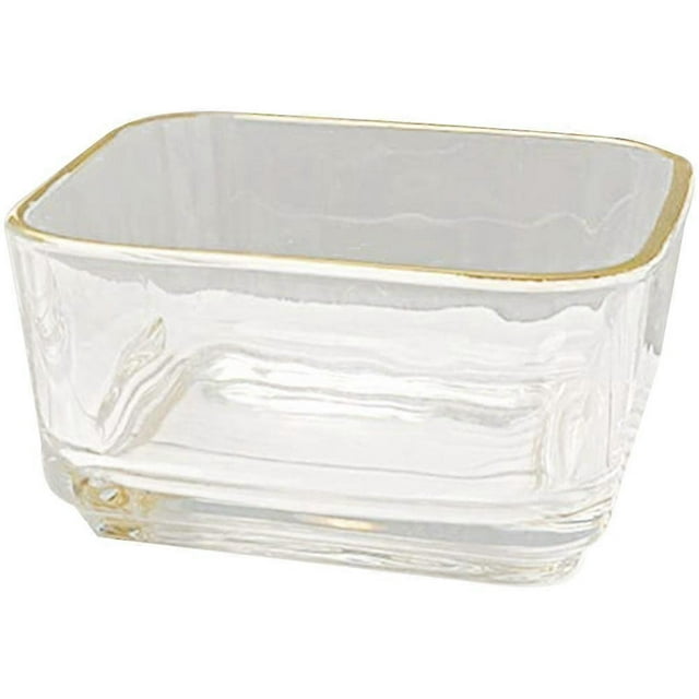 Glass Paper Clip Holder Desk Organizer with 1 Set Paper Clips Dispenser