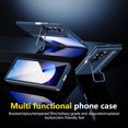 thumbnail image 2 of Decase for Samsung Galaxy Z Fold 4 Case with Pen Holder & Stylus, Camera Frame Stand,Pen Slot Phone Case with Screen Protector Matte PC Bumper Anti-Scratch Kickstand Cover for Z Fold 6,Darkblue, 2 of 12