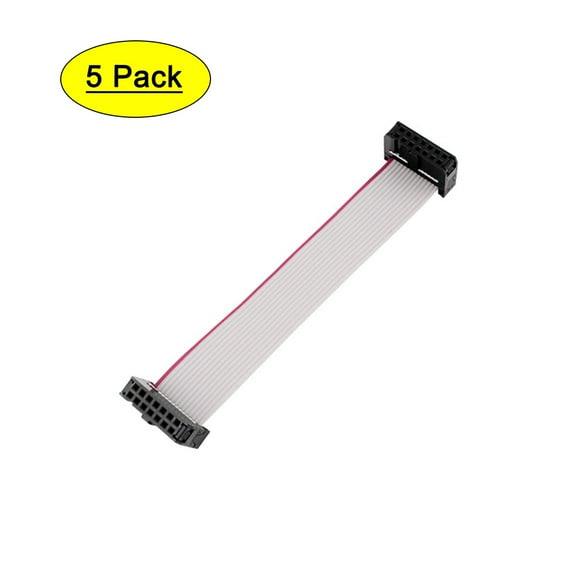 5pcs 2.54mm 14-Pin Female to Female IDE PATA Extension Flat Ribbon Cable 10cm