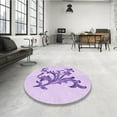 thumbnail image 4 of Ahgly Company Machine Washable Indoor Rectangle Transitional Purple Area Rugs, 7' x 9', 4 of 7