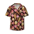 thumbnail image 5 of Picia Ice Cream Cake Men's Linen Shirts Short Sleeve Cuban Beach Shirts Casual Shirts Button Down Shirt for Men Beach Summer Wedding Shirt-Medium, 5 of 7