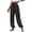 Black, variant on Women'S Harem Pants Hippie Boho Pants High Waist Flowy Yoga Pants with Pockets Emerald Green M