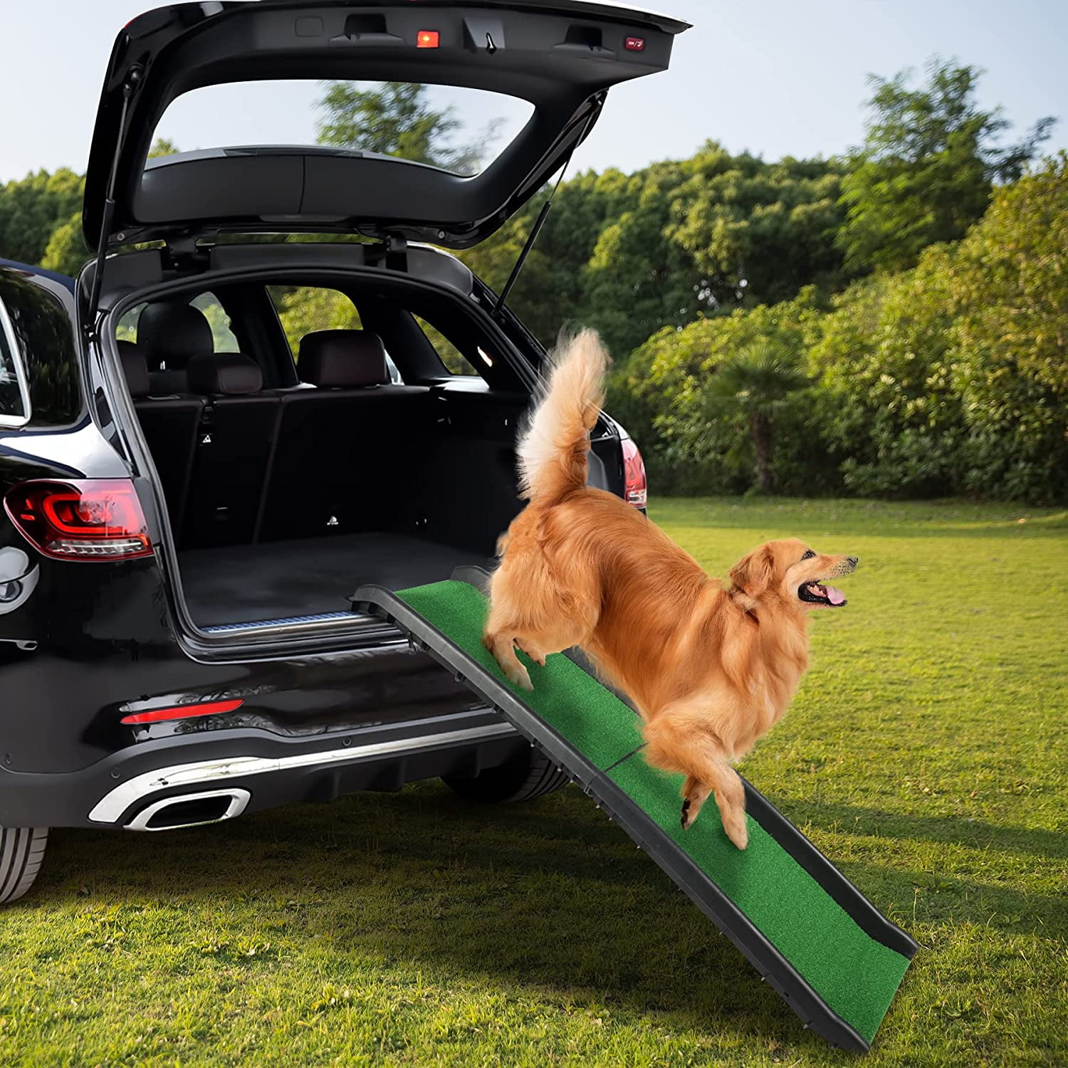 Lineslife 61 Inch Folding Dog Ramp for Large Dogs Heavy Duty