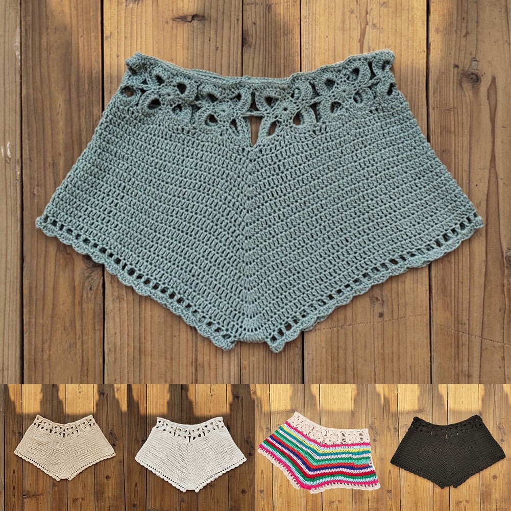 Women Relaxed Crochet Swim Shorts Bottoms Bikini Beach Swimwear Swimming pants