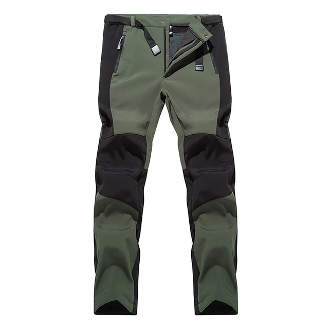 Babysbule Clearance Mens Pants Men Waterproof And Velvet Thickened Sports Soft Shell Color Matching Ski Pants