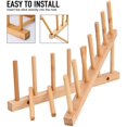 thumbnail image 4 of Vinyl Record Storage Holder Stand Rack Eco Friendly Wooden CD Display Stand, Stackable Modern CD Holder Portable Countertop Desktop Magazine Rack Record Storage Shelf - for 12" and 7" Recor, 4 of 5