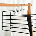 thumbnail image 4 of Pants Rack Multi-layer Open Design Space-saving Wrinkle-free Multipurpose Efficient Closet Organization Hanger Black One Size, 4 of 13