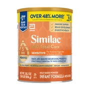 (3 pack) Similac 360 Total Care Sensitive Baby Formula Powder, Has 5 HMO Prebiotics, 30.2-oz Tub