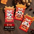 thumbnail image 4 of 6pcs Red Envelopes Spring Festival Chinese New Personalized Thick Year Packet Money Greetings Paper Cute Pouch Envelope Packing Cartoon Lucky NO3, 4 of 9