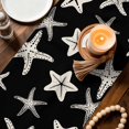 thumbnail image 3 of Black Starfish Coastal Table Runner 70 Inches, Nautical Summer Ocean Abstract Art Bed Runner Dresser Scarves Tabletop for Indoor Outdoor Parties/Ceremony/Banquet, 13" x 70", 3 of 9