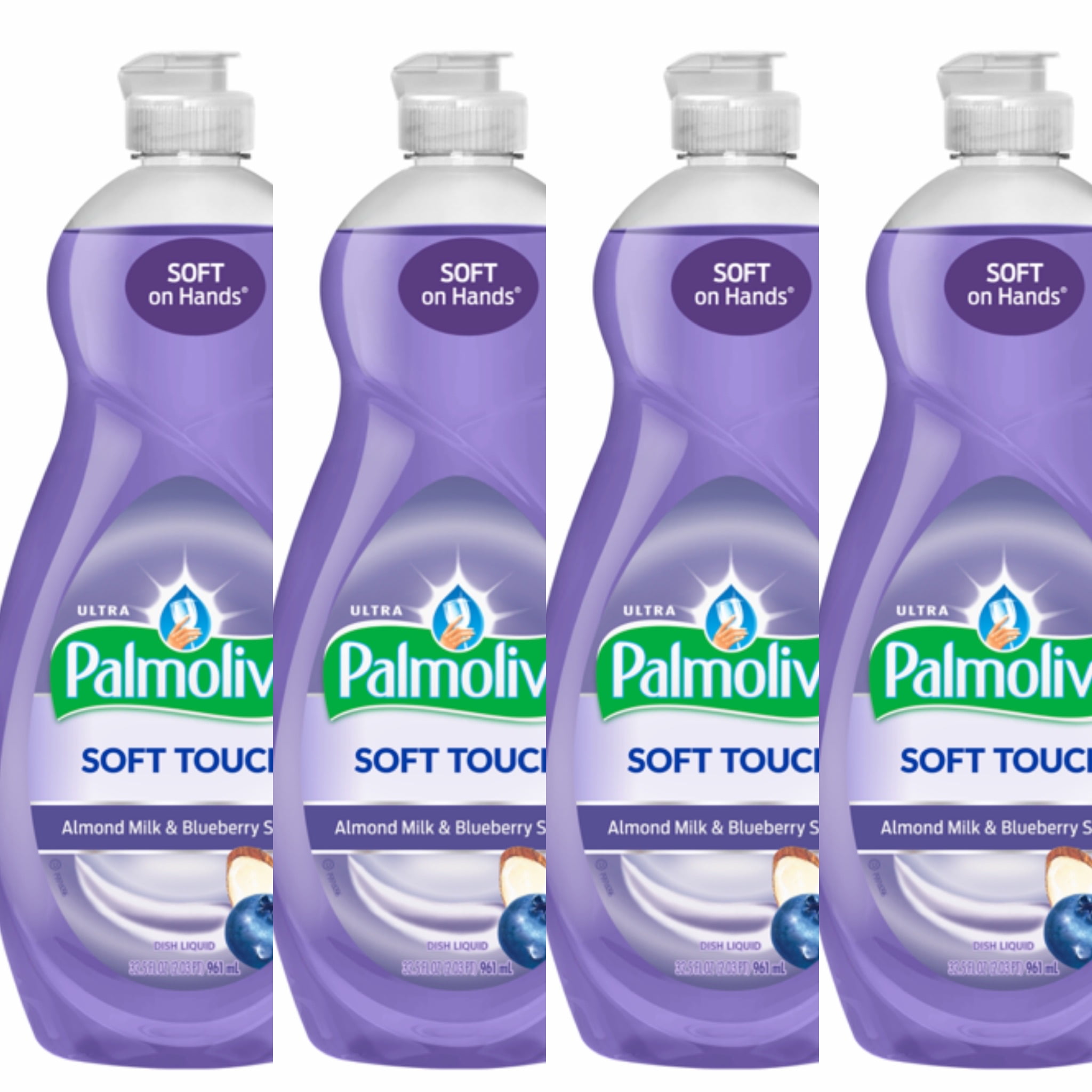 4 Ultra Palmolive Soft Touch Almond Milk & Blueberry Scent Dish Soap