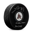 thumbnail image 1 of Logan Cooley Arizona Coyotes Signed & Dated 1st NHL Goal Puck, 1 of 2