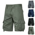 thumbnail image 4 of guisaled Men's Hiking Cargo Shorts Twill Cotton Lightweight Outdoor Work Shorts for Men Travel Golf Camping Casual with 6 Zipper Pockets Valentine'S Day s, 4 of 6