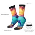 thumbnail image 4 of Cauagu Hawaiian Island Dolphin Print Crew Socks for Women and Men,Adult Athletic Running Socks 1-Pair Sports Socks Work Gear Socks with Moisture Wicking, 4 of 6